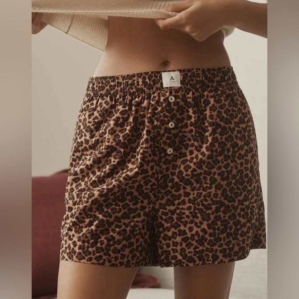 Anthropologie Leopard Print Shorts